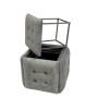 Jeu de tabourets GO GIFT Transformer Gris Velours Acier 50 x 50 x 50 cm Pouf 5 en 1 5 Unités