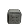 Jeu de tabourets GO GIFT Transformer Gris Velours Acier 50 x 50 x 50 cm Pouf 5 en 1 5 Unités