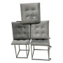 Jeu de tabourets GO GIFT Transformer Gris Velours Acier 50 x 50 x 50 cm Pouf 5 en 1 5 Unités
