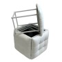 Jeu de tabourets GO GIFT Transformer Blanc Cuir Acier 50 x 50 x 50 cm Pouf 5 en 1 5 Unités