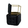 Jeu de tabourets GO GIFT Transformer Noir Velours Acier 50 x 50 x 50 cm Pouf 5 en 1 5 Unités
