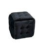 Jeu de tabourets GO GIFT Transformer Noir Velours Acier 50 x 50 x 50 cm Pouf 5 en 1 5 Unités