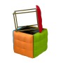 Jeu de tabourets GO GIFT Transformer Multicouleur Cuir Acier 50 x 50 x 50 cm Pouf 5 en 1 5 Unités