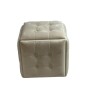 Jeu de tabourets GO GIFT Transformer Crème Velours Acier 50 x 50 x 50 cm Pouf 5 en 1 5 Unités