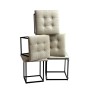 Jeu de tabourets GO GIFT Transformer Crème Velours Acier 50 x 50 x 50 cm Pouf 5 en 1 5 Unités