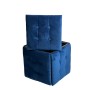 Jeu de tabourets GO GIFT Transformer Bordeaux Velours Acier 50 x 50 x 50 cm Pouf 5 en 1 5 Unités