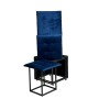 Jeu de tabourets GO GIFT Transformer Bordeaux Velours Acier 50 x 50 x 50 cm Pouf 5 en 1 5 Unités