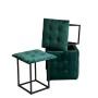 Set of stools GO GIFT Transformer Dark green Velvet Steel 50 x 50 x 50 cm Pouffe 5-in-1 5 Units