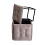 Jeu de tabourets GO GIFT Transformer Rose Velours Acier 50 x 50 x 50 cm Pouf 5 en 1 5 Unités