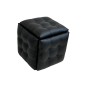 Jeu de tabourets GO GIFT Transformer Noir Cuir Acier 50 x 50 x 50 cm Pouf 5 en 1 5 Unités