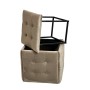 Set of stools GO GIFT Transformer Capuccino Velvet Steel 50 x 50 x 50 cm Pouffe 5-in-1 5 Units