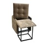 Jeu de tabourets GO GIFT Transformer Capuccino Velours Acier 50 x 50 x 50 cm Pouf 5 en 1 5 Unités
