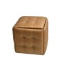 Jeu de tabourets GO GIFT Transformer Camel Cuir Acier 50 x 50 x 50 cm Pouf 5 en 1 5 Unités