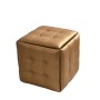 Jeu de tabourets GO GIFT Transformer Camel Cuir Acier 50 x 50 x 50 cm Pouf 5 en 1 5 Unités