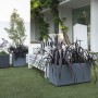 Plant pot Deroma Grey 38 x 38 x 39 cm Plastic Squared Bucket 38 cm