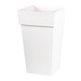 Plant pot EDA Tuscan Squared White polypropylene (39 x 39 x 65 cm)