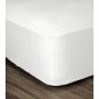 Fitted sheet Lovely Home White Double bed 160 x 200 cm 100% cotton