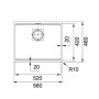 Sink with One Basin Franke 125.0633.002 Matte back