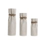 Set of 3 Vases Home ESPRIT Beige Metal Rope 17 x 17 x 54 cm (3 Pieces)