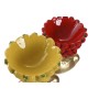 Vase Home ESPRIT Yellow Red Resin Golden Modern Fruit 28 x 17 x 35 cm (2 Units)
