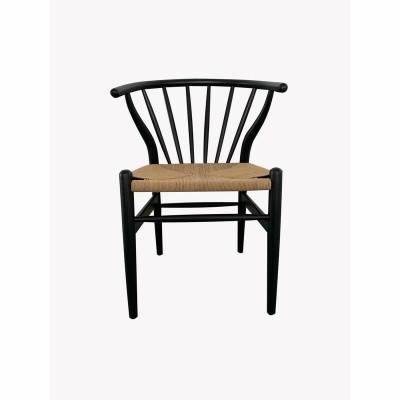Chaise de Salle à Manger DKD Home Decor Noir Multicouleur 57 x 47 x 80 cm