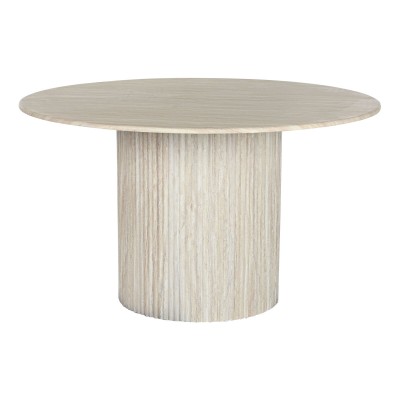 Table de Salle à Manger Home ESPRIT Beige Granite Bois MDF 130 x 130 x 75 cm
