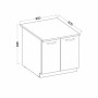 Occasional Furniture PVC Oak Plastic 80 x 52 x 82 cm