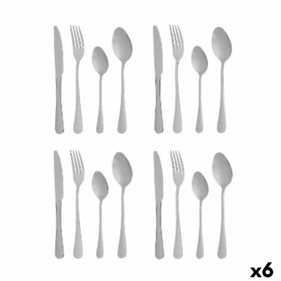 Ensemble de Couverts Argenté Acier inoxydable (6 Unités)