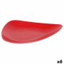 Assiette plate Inde Rouge 31 x 25 x 4 cm (6 Unités)