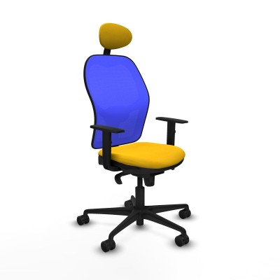 Office Chair with Headrest Piqueras y Crespo 1D036N1 Yellow