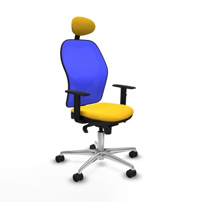 Office Chair with Headrest Piqueras y Crespo 1D086N1 Yellow