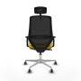 Office Chair with Headrest Piqueras y Crespo D086G2W Yellow