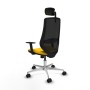 Office Chair with Headrest Piqueras y Crespo D086N2W Yellow