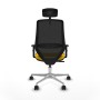 Office Chair with Headrest Piqueras y Crespo D086N2W Yellow