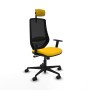 Office Chair with Headrest Piqueras y Crespo D036N2W Yellow