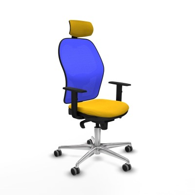 Chaise de Bureau avec Appui-tête Piqueras y Crespo 1D086G2 Jaune