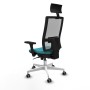 Office Chair with Headrest Piqueras y Crespo 3D026G1 Turquoise