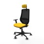 Office Chair with Headrest Piqueras y Crespo D036G2W Yellow