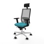 Chaise de Bureau avec Appui-tête Piqueras y Crespo 2D026N1 Turquoise