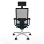 Chaise de Bureau avec Appui-tête Piqueras y Crespo 2D026N1 Turquoise