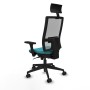 Office Chair with Headrest Piqueras y Crespo 3D066N1 Turquoise