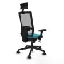 Office Chair with Headrest Piqueras y Crespo 3D066N1 Turquoise