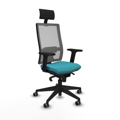 Office Chair with Headrest Piqueras y Crespo 2D066G1 Turquoise