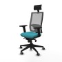 Office Chair with Headrest Piqueras y Crespo 2D066G1 Turquoise
