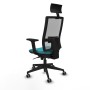 Office Chair with Headrest Piqueras y Crespo 2D066G1 Turquoise
