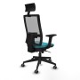 Office Chair with Headrest Piqueras y Crespo 2D066G1 Turquoise