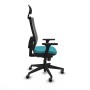 Office Chair with Headrest Piqueras y Crespo 3D066G1 Turquoise