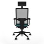 Chaise de Bureau avec Appui-tête Piqueras y Crespo 2D066N1 Turquoise