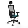 Chaise de Bureau avec Appui-tête Piqueras y Crespo 2D066N1 Turquoise