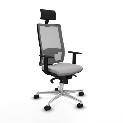 Office Chair with Headrest Piqueras y Crespo 1D086N1 Light grey